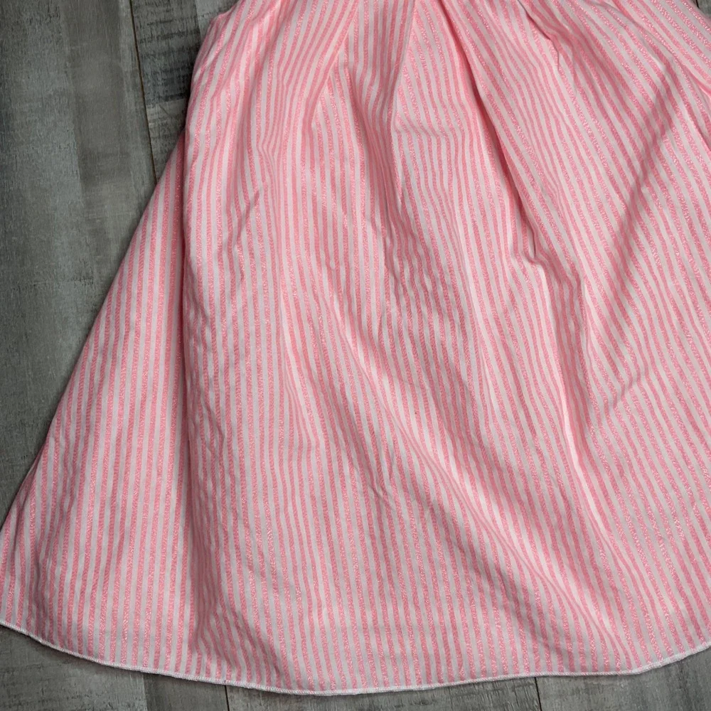 Just One You Carter's Toddler Girls Pink White Striped Metallic Dress 3T 551G189